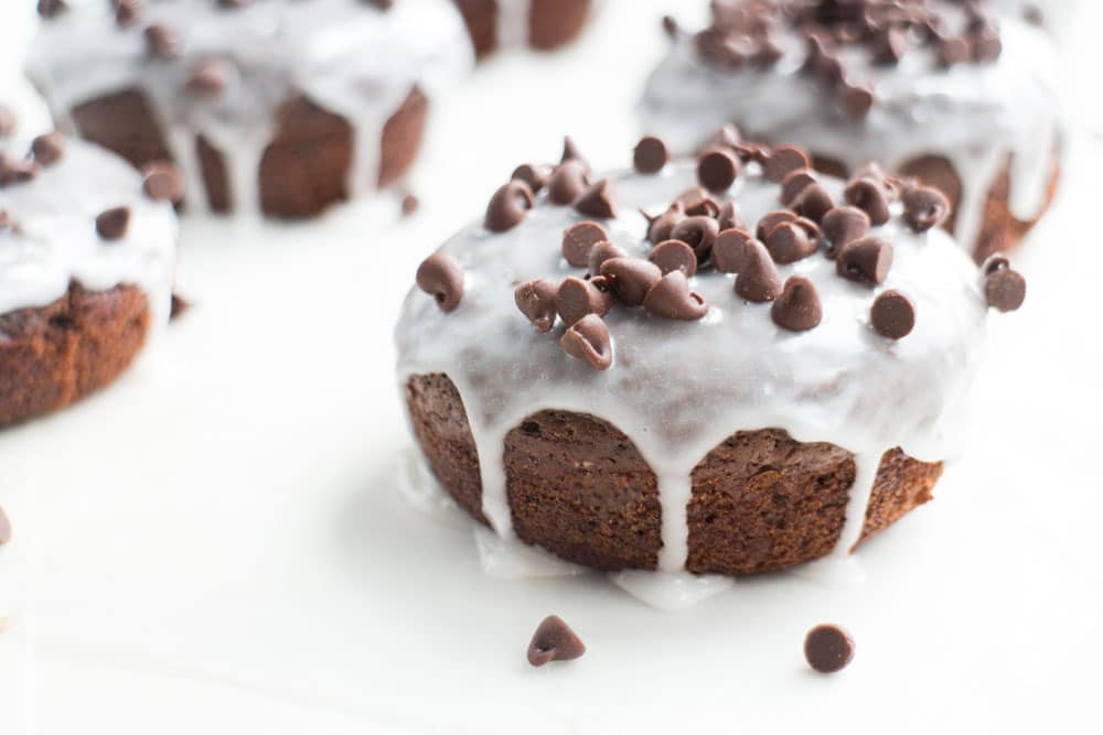 Irresistible Instant Coffee Chocolate Donuts with Vanilla Frosting
